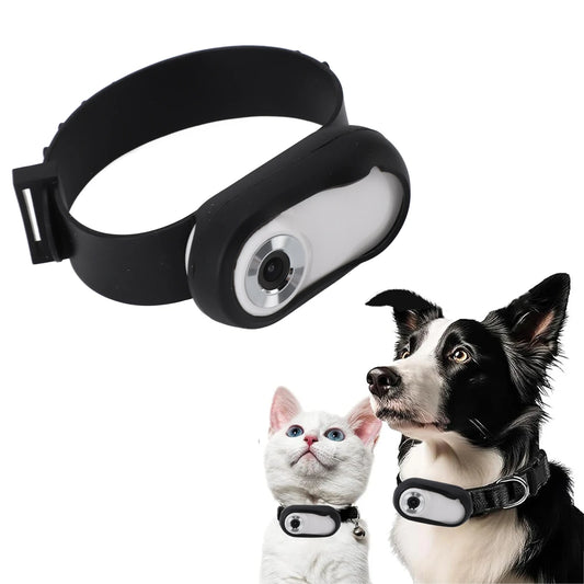 Pet Collar Camera USB Rechargeable HD 1080P LCD Display Lightweight Pet Sport Camera Support Video and Photo Function for Cats