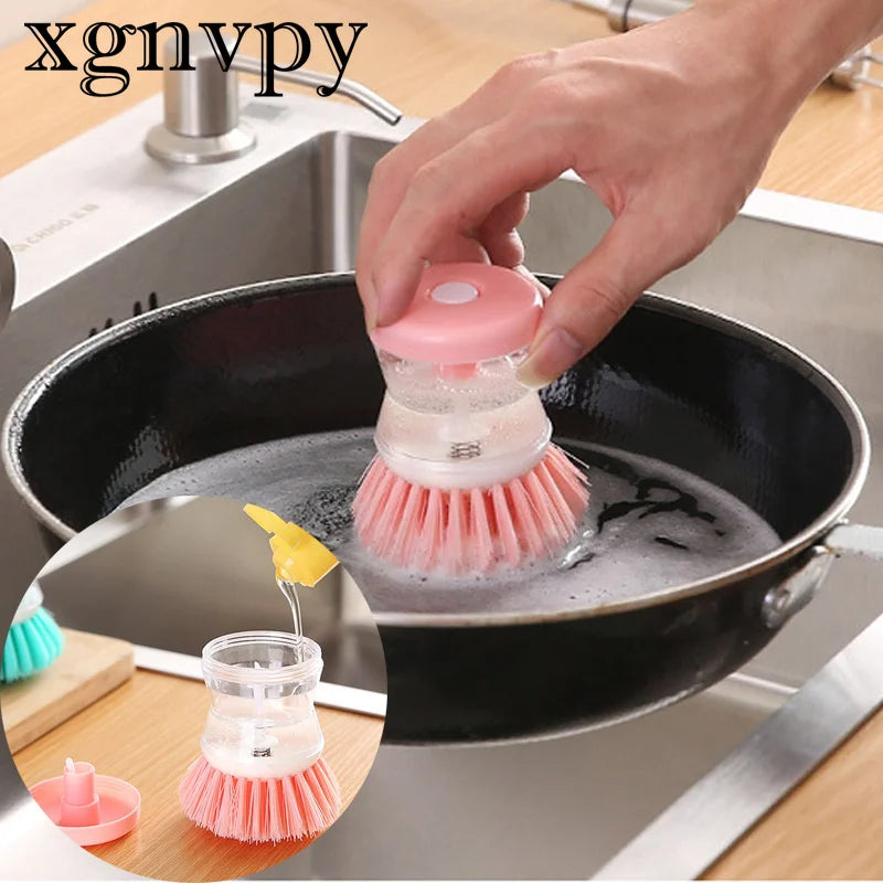 xgnvpy Liquid dishwashing brush no oil, no damage to the pot multi-functional decontamination cleaning brush