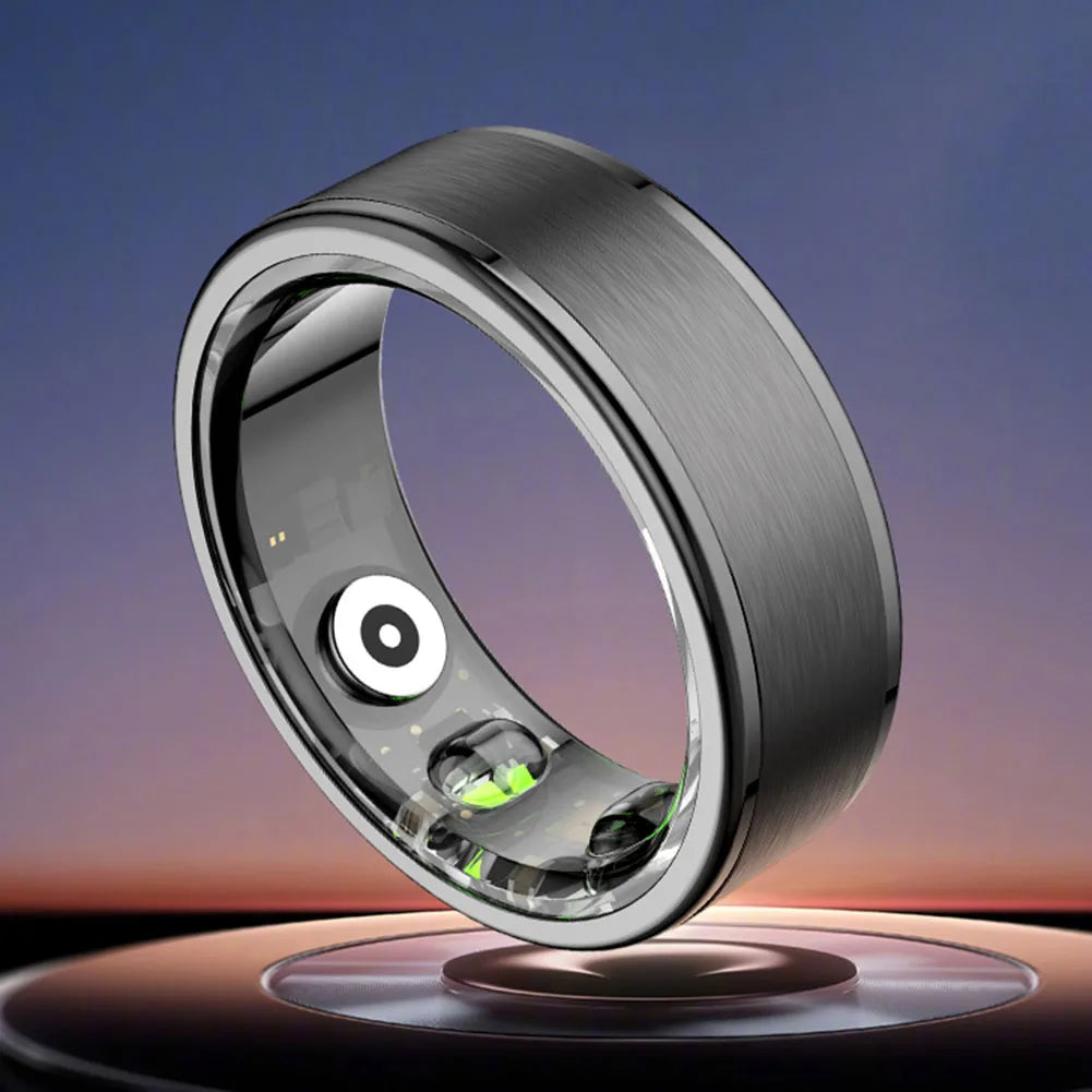 Smart Ring Fitness Tracker - Moniteur de Pression Artérielle, Oxygène dans le Sang, Fréquence Cardiaque, Compatible Bluetooth 5.0, Suivi du Sommeil, Étanche, Suivi des Pas pour Hommes et Femmes, pour Android et iOS