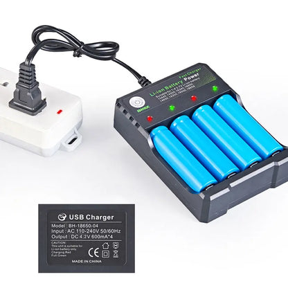 18650 Battery Charger Black 1 2 4 Slots AC 110V 220V Dual For 18650 Charging 3.7V Rechargeable Lithium Battery Charger